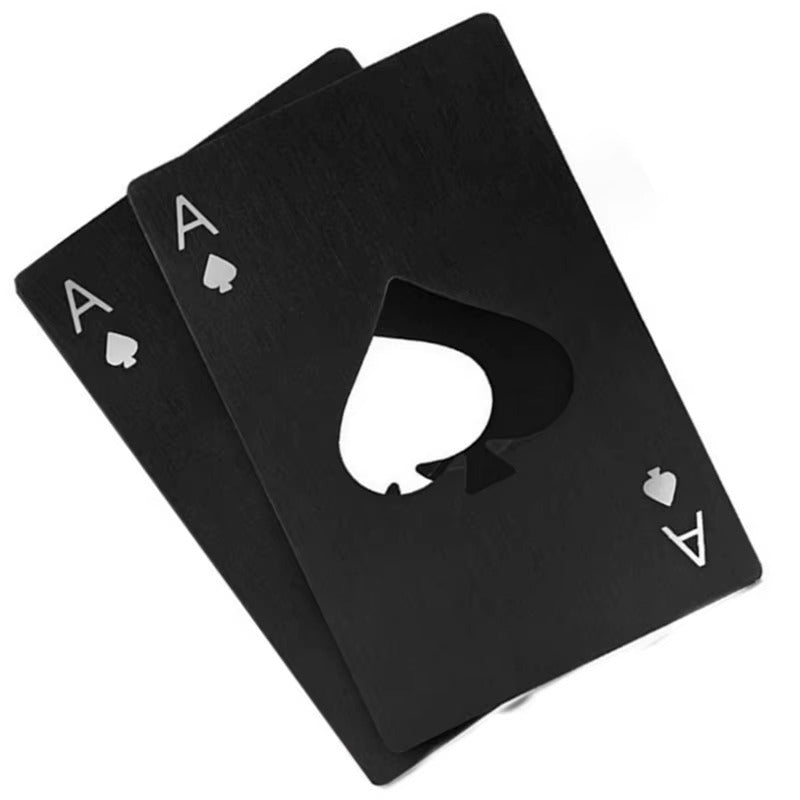 Black Ace of Spades Bottle Opener